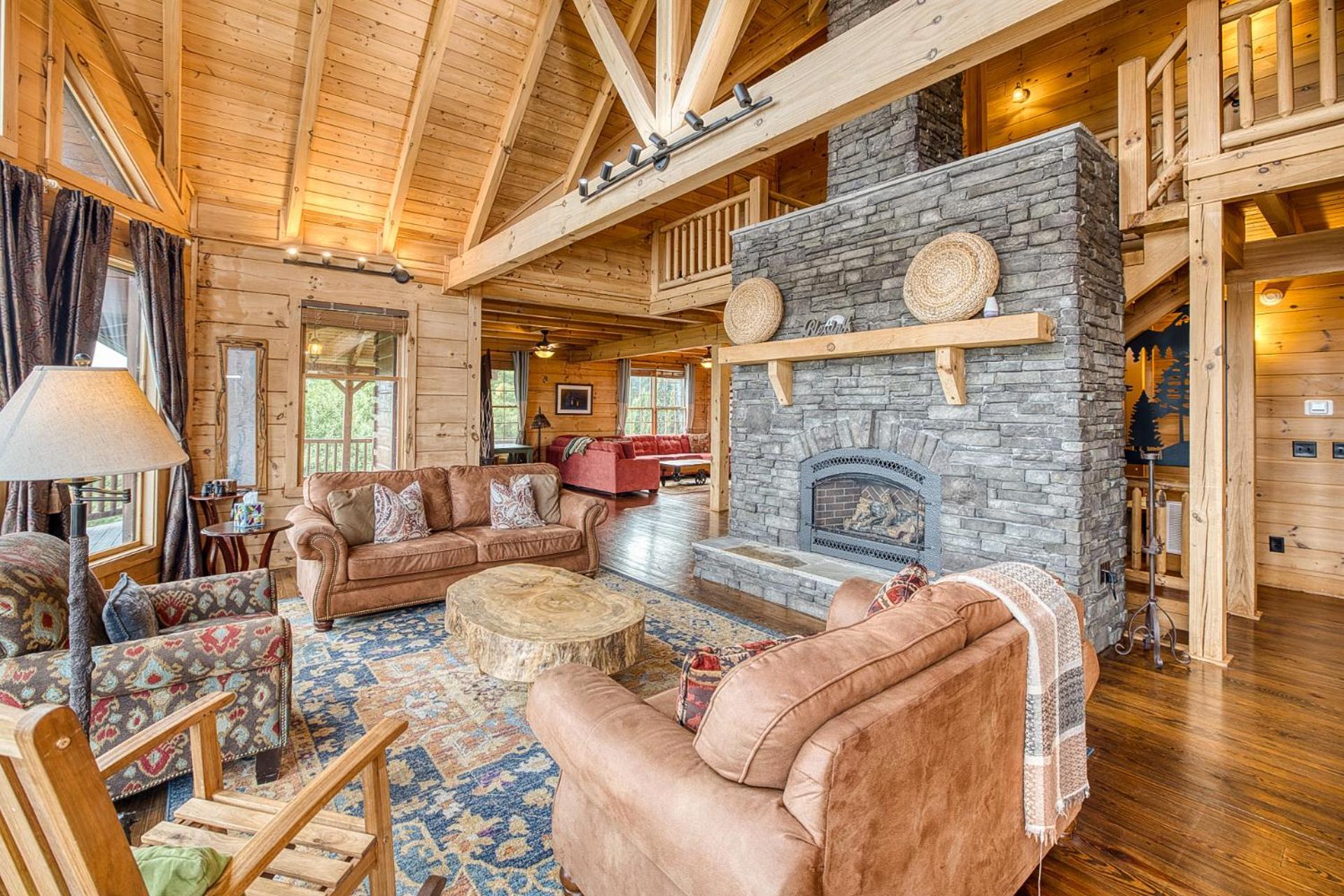 בלו רידג' Sky High Lodge By Bk Stays. Large Cabin. Amazing Views. Game Room. Jacuzzi. Six Bedrooms. Sleeps 12 מראה חיצוני תמונה