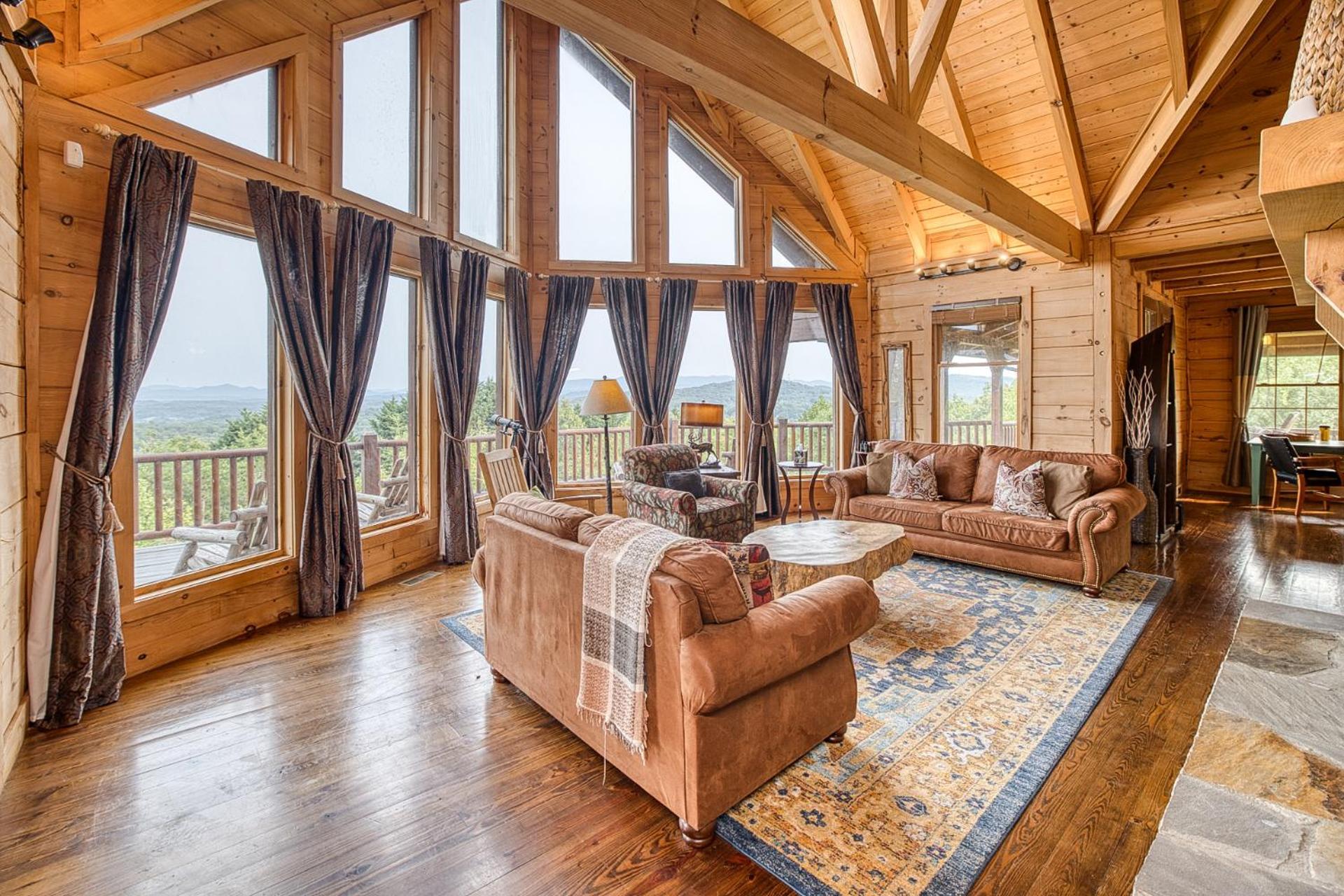 בלו רידג' Sky High Lodge By Bk Stays. Large Cabin. Amazing Views. Game Room. Jacuzzi. Six Bedrooms. Sleeps 12 מראה חיצוני תמונה