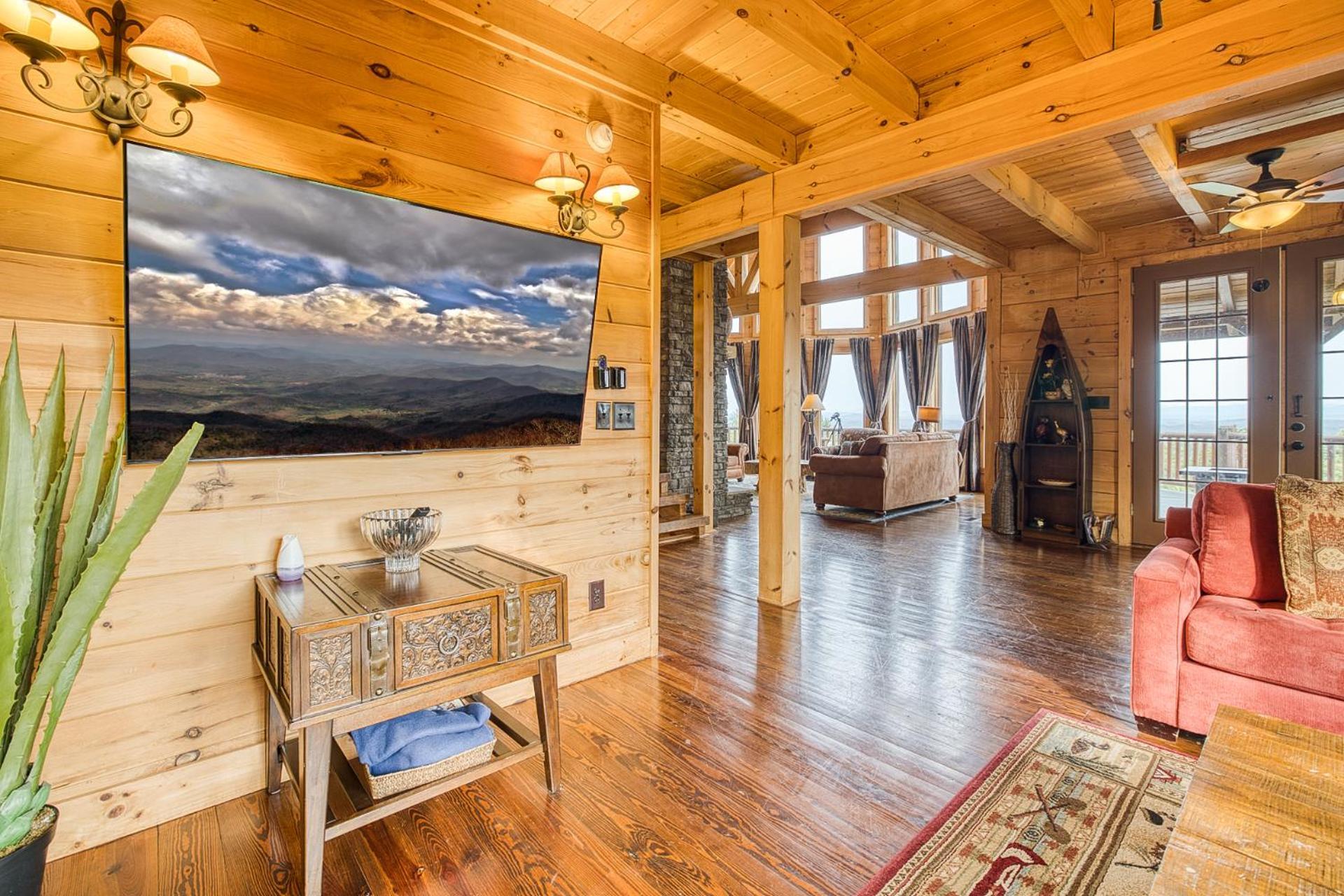 בלו רידג' Sky High Lodge By Bk Stays. Large Cabin. Amazing Views. Game Room. Jacuzzi. Six Bedrooms. Sleeps 12 מראה חיצוני תמונה